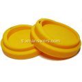 Food grade reusable silicone coffee cup lids